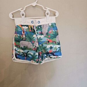 Mini Boden Jungle Theme Swim Trunks